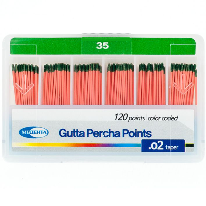 Штифты гуттаперчевые №35 120шт Медента купить