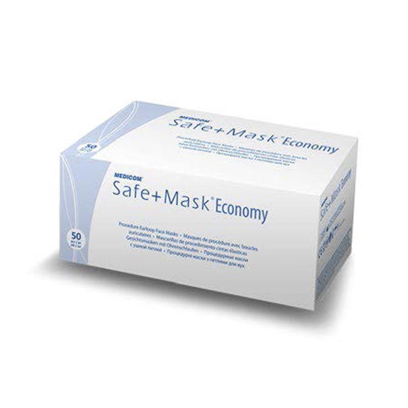 Маска 3-сл Safe Masks Economy голубой 50шт Medicom 2315