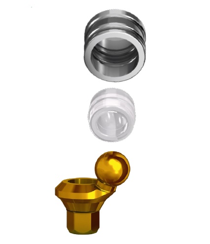 Картинка Аттачмент угловой шаровидный 20 град высотой 3мм a+b+c/ Attachment ball angular a+b+c P5-3,20-3 set 0 из 1 